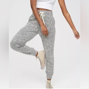 OFFLINE By Aerie Women Snowday Drawcord Joggers Beige Black Size Small